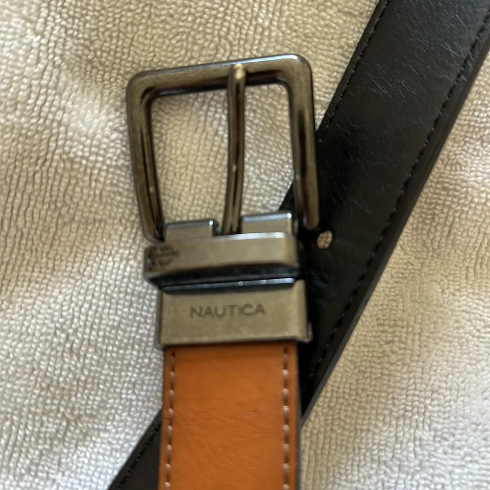 🍍 Nautica older boys39” reversible belt black/brown belt🍍